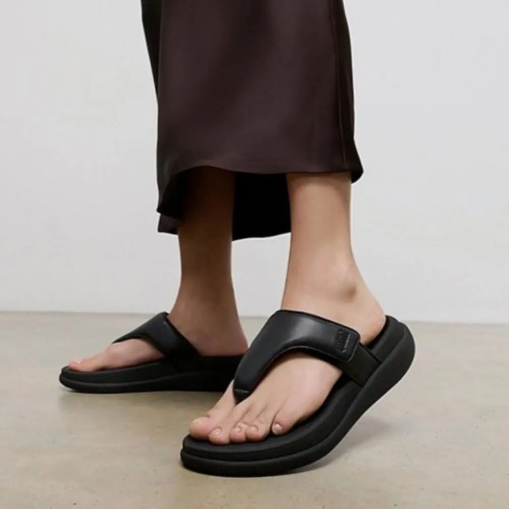 FitFlop F-Mode Go Toe-Post Adjustable-BLACK