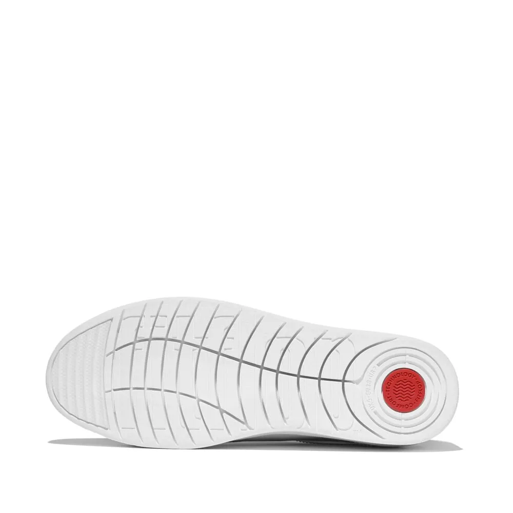 FitFlop Rally Crystal Trim Leather Sneakers - Silver