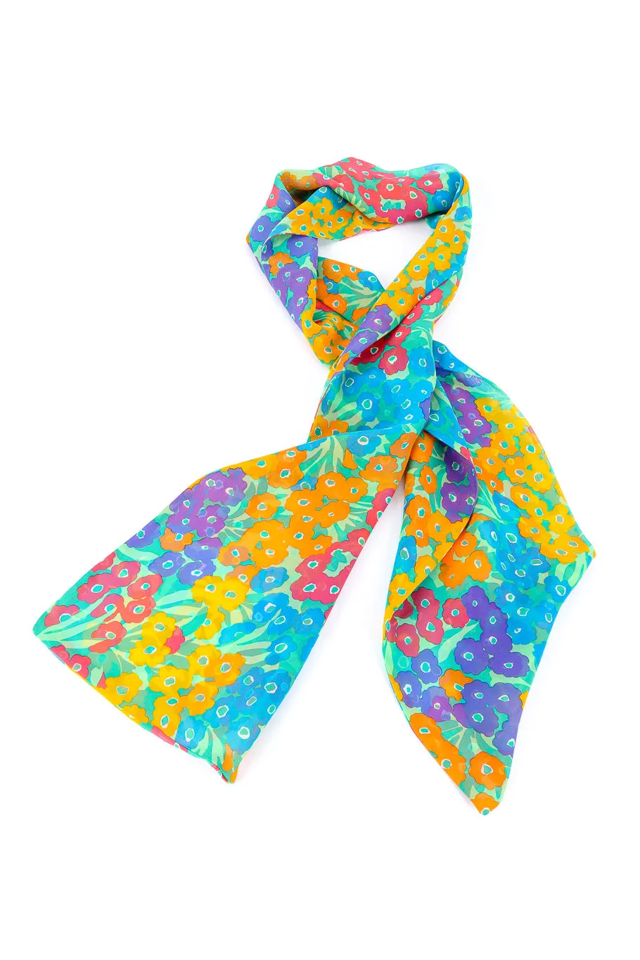 Floral Silk Blouse & Scarf