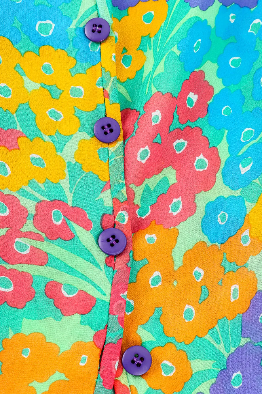 Floral Silk Blouse & Scarf
