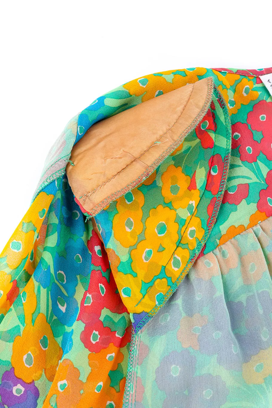 Floral Silk Blouse & Scarf