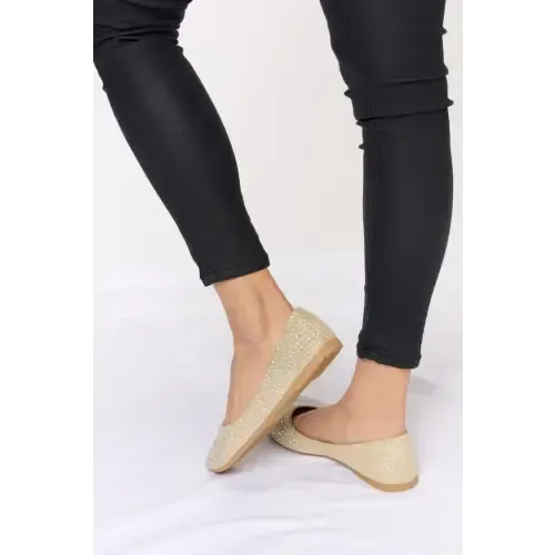 Forever Link Rhinestone Toe Flats