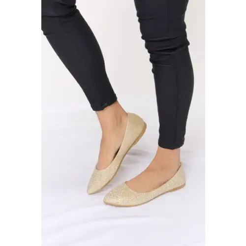 Forever Link Rhinestone Toe Flats