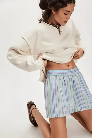 Free People: Get Free Striped Pull On in Sky Blue Combo