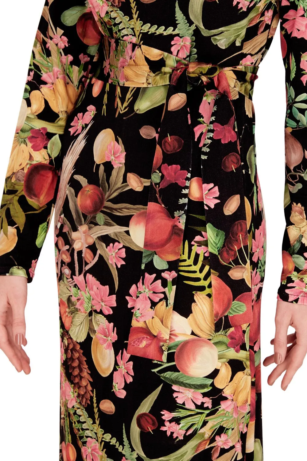 Fruits Exotiques Long Dress with Frills