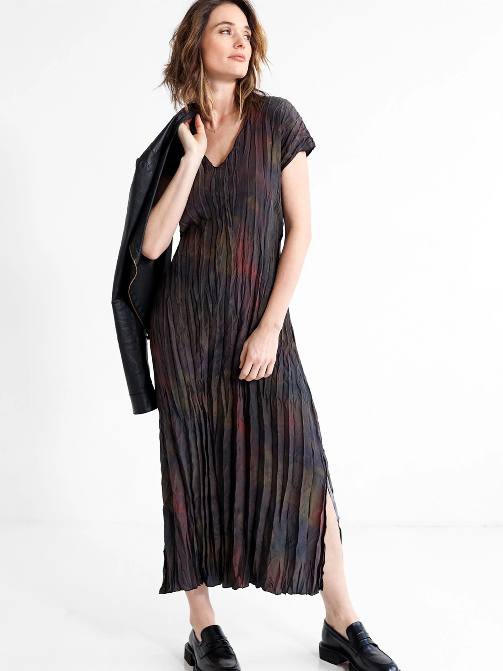 go crinkle cut tee dress print