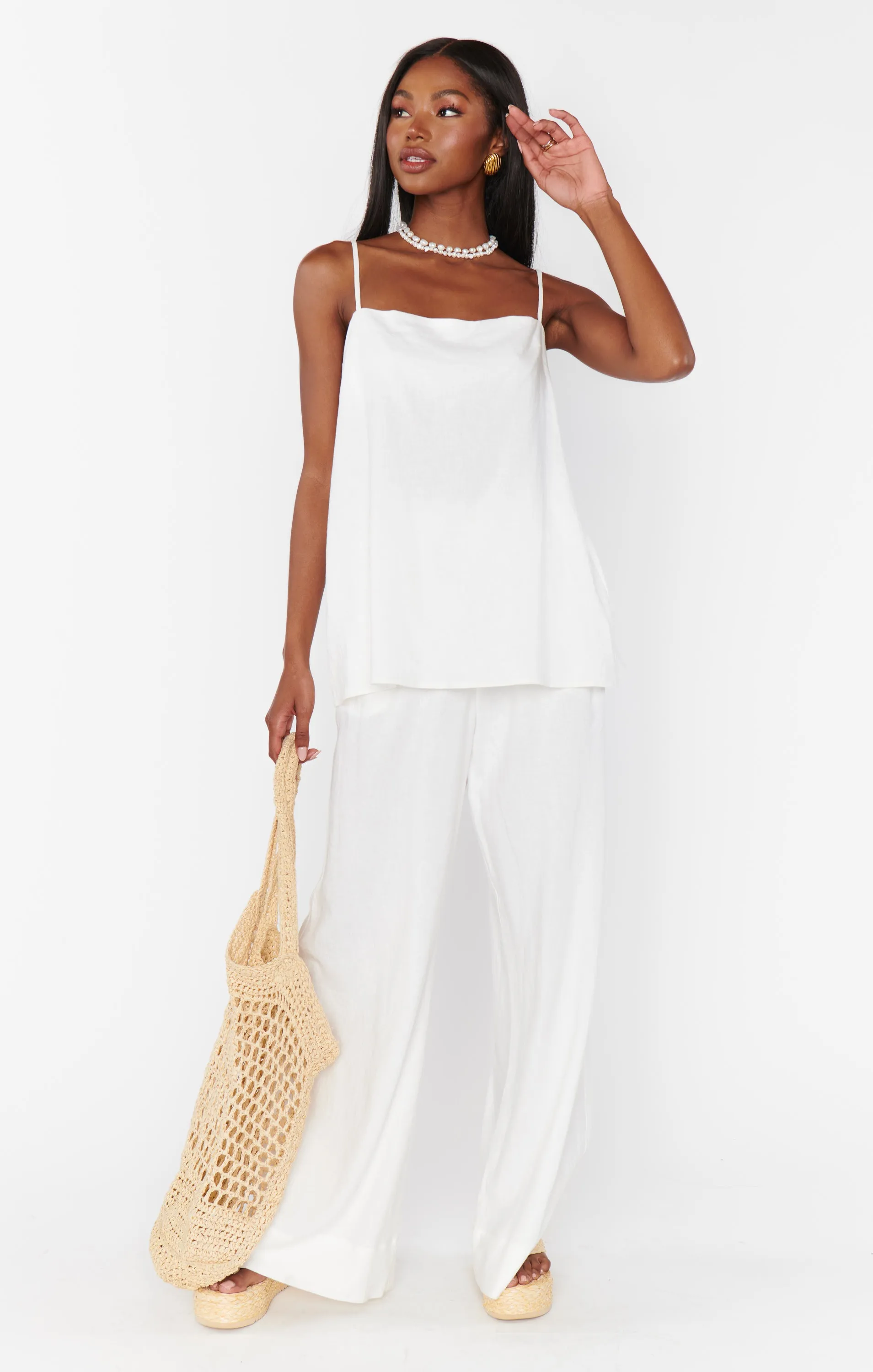 Hayes Trouser ~ White Linen