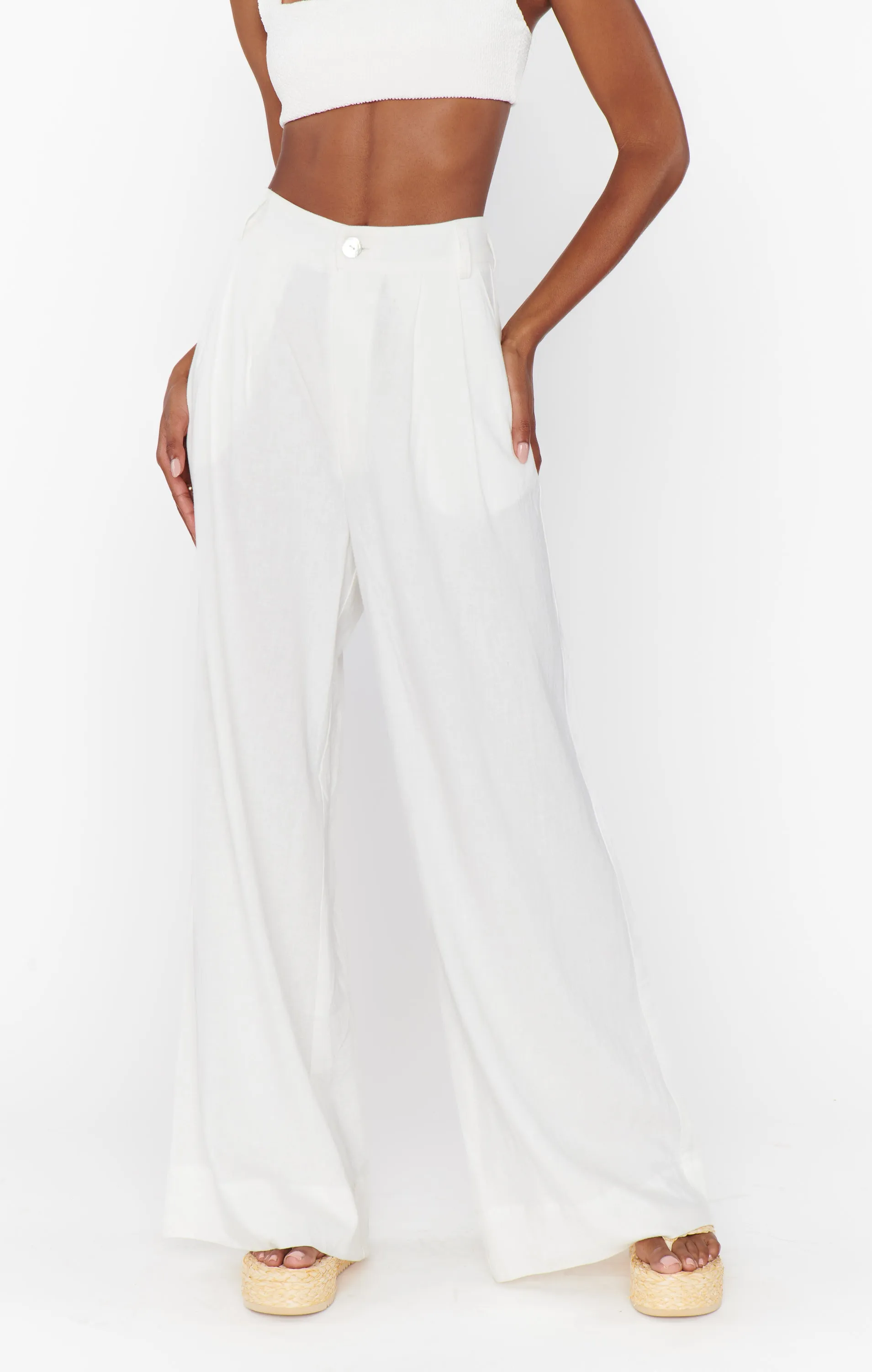 Hayes Trouser ~ White Linen