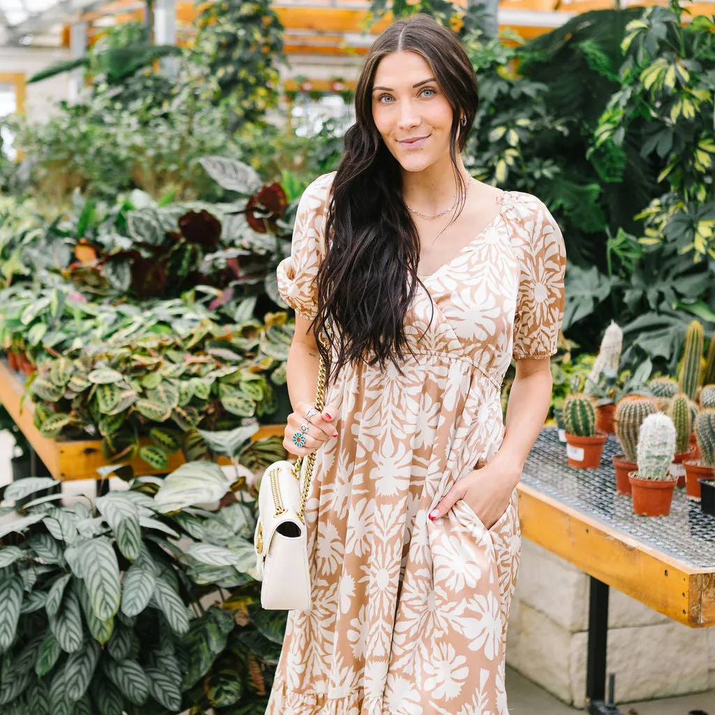 La Tierra Floral Midi Dress