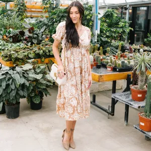 La Tierra Floral Midi Dress
