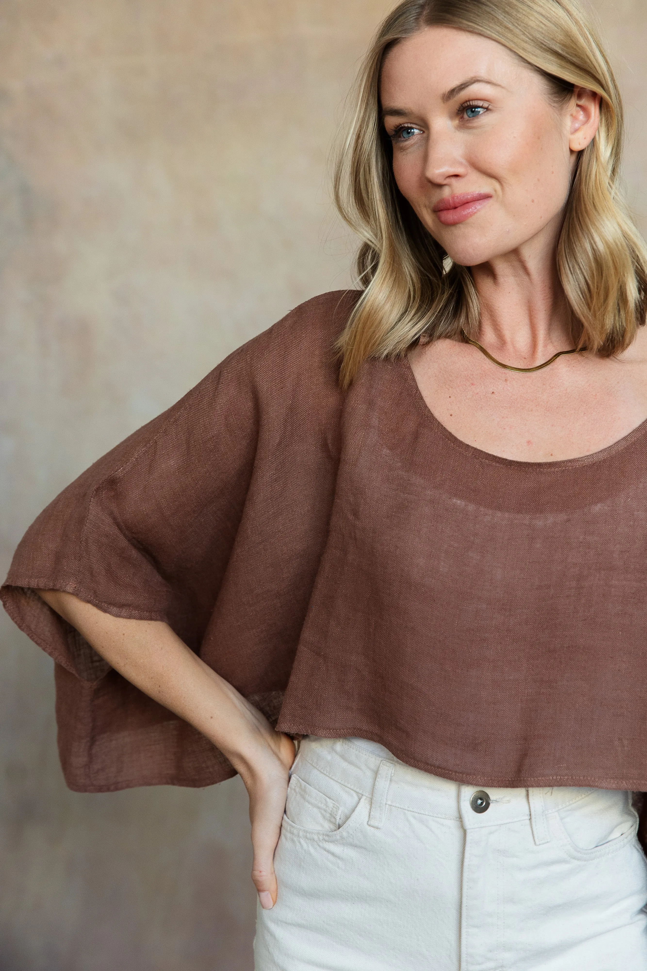 Lana Linen Topper (Washed Espresso)