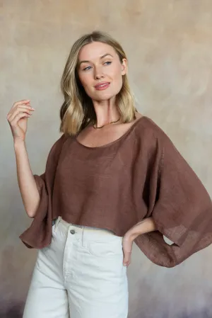 Lana Linen Topper (Washed Espresso)