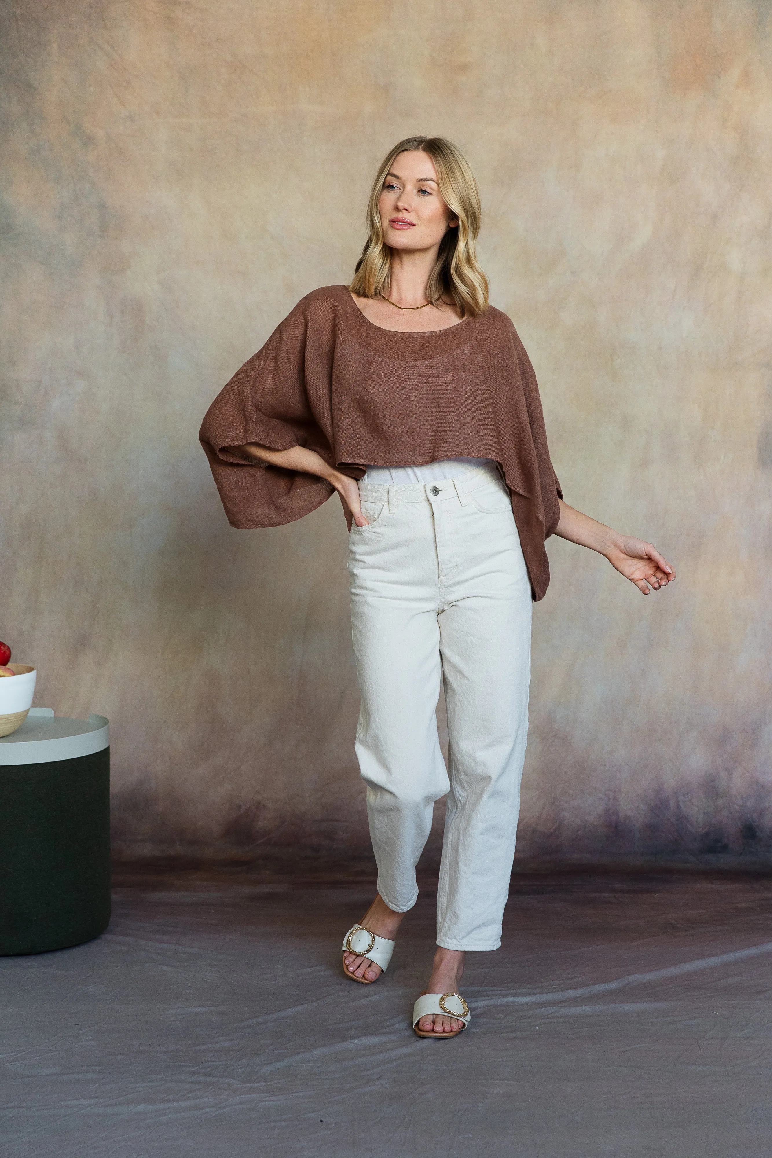 Lana Linen Topper (Washed Espresso)