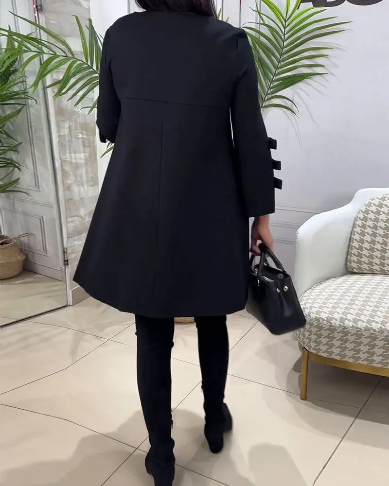 Lea - Casual Black Long Sleeve Dress for Fall Women