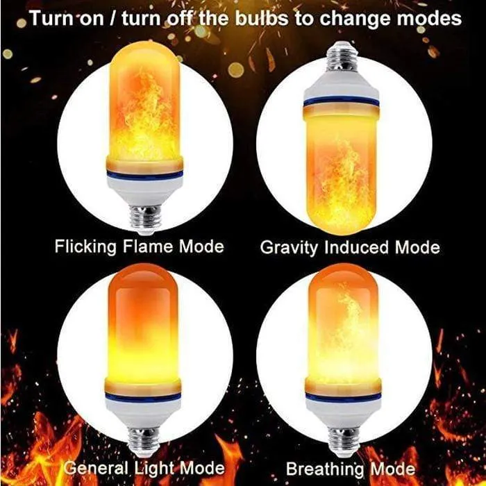 LED Flame Effect Flickering Fire Light Bulb with Gravity Sensor