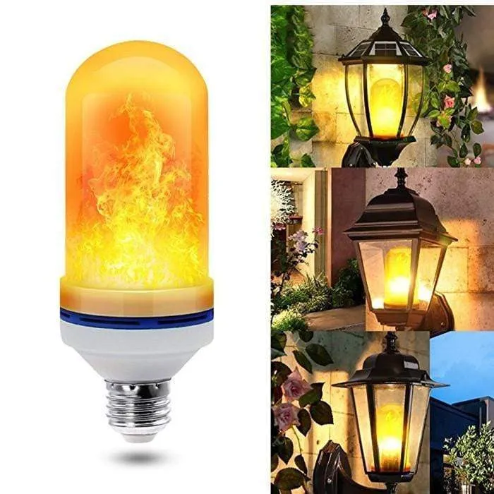 LED Flame Effect Flickering Fire Light Bulb with Gravity Sensor