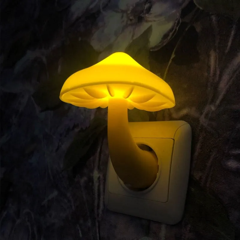 LED Mushroom Wall Socket Night Light