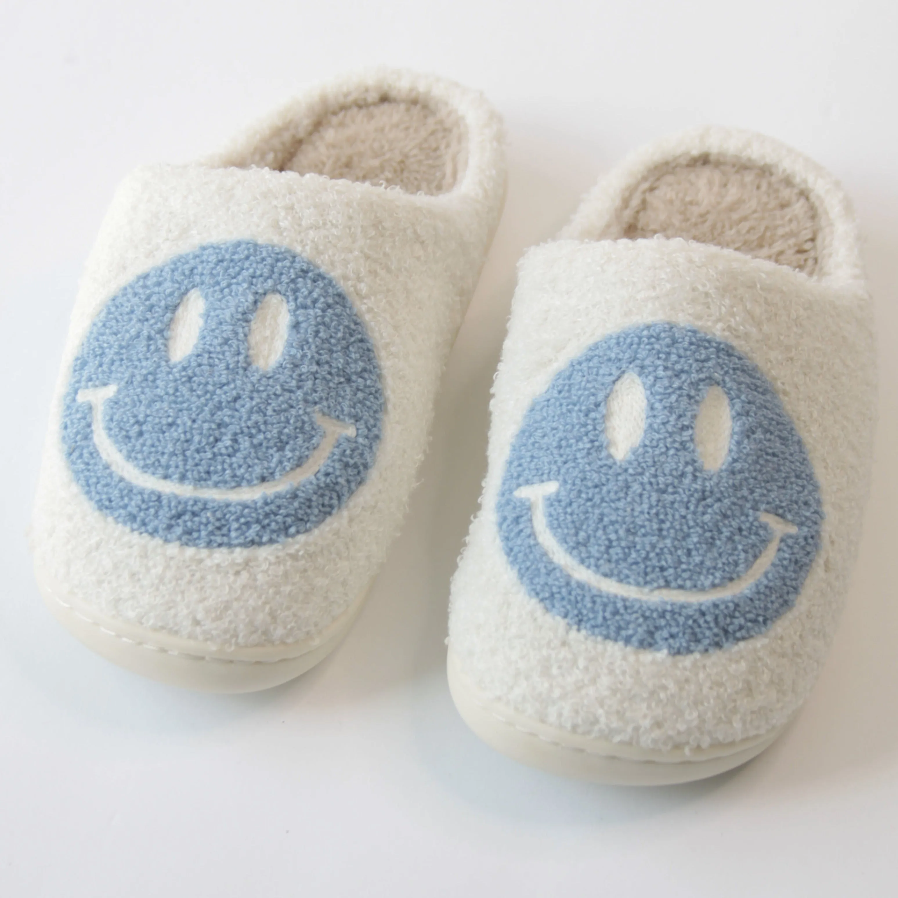 Light Blue Happy Slippers