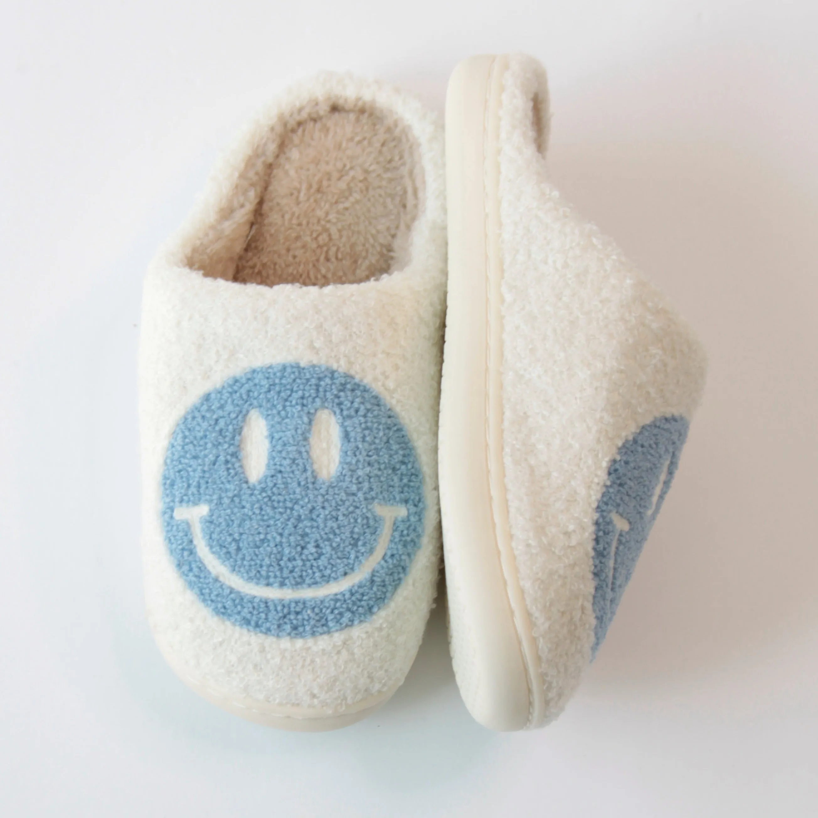 Light Blue Happy Slippers