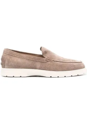 Logo Suede Loafers