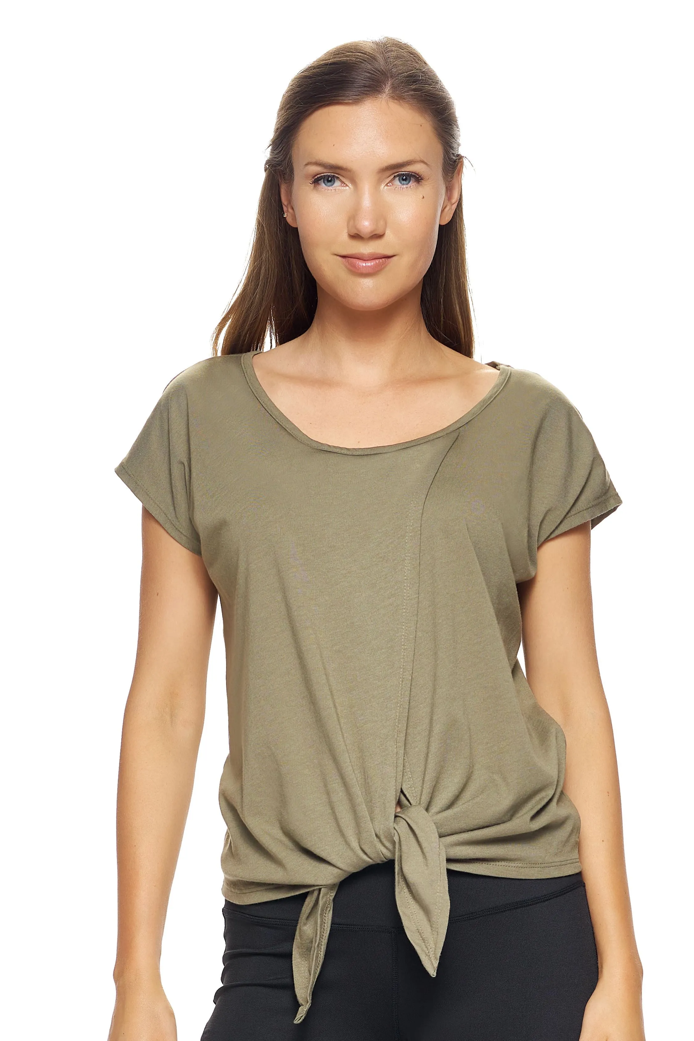 MC273 MoCA™ Split Front Tie Tee