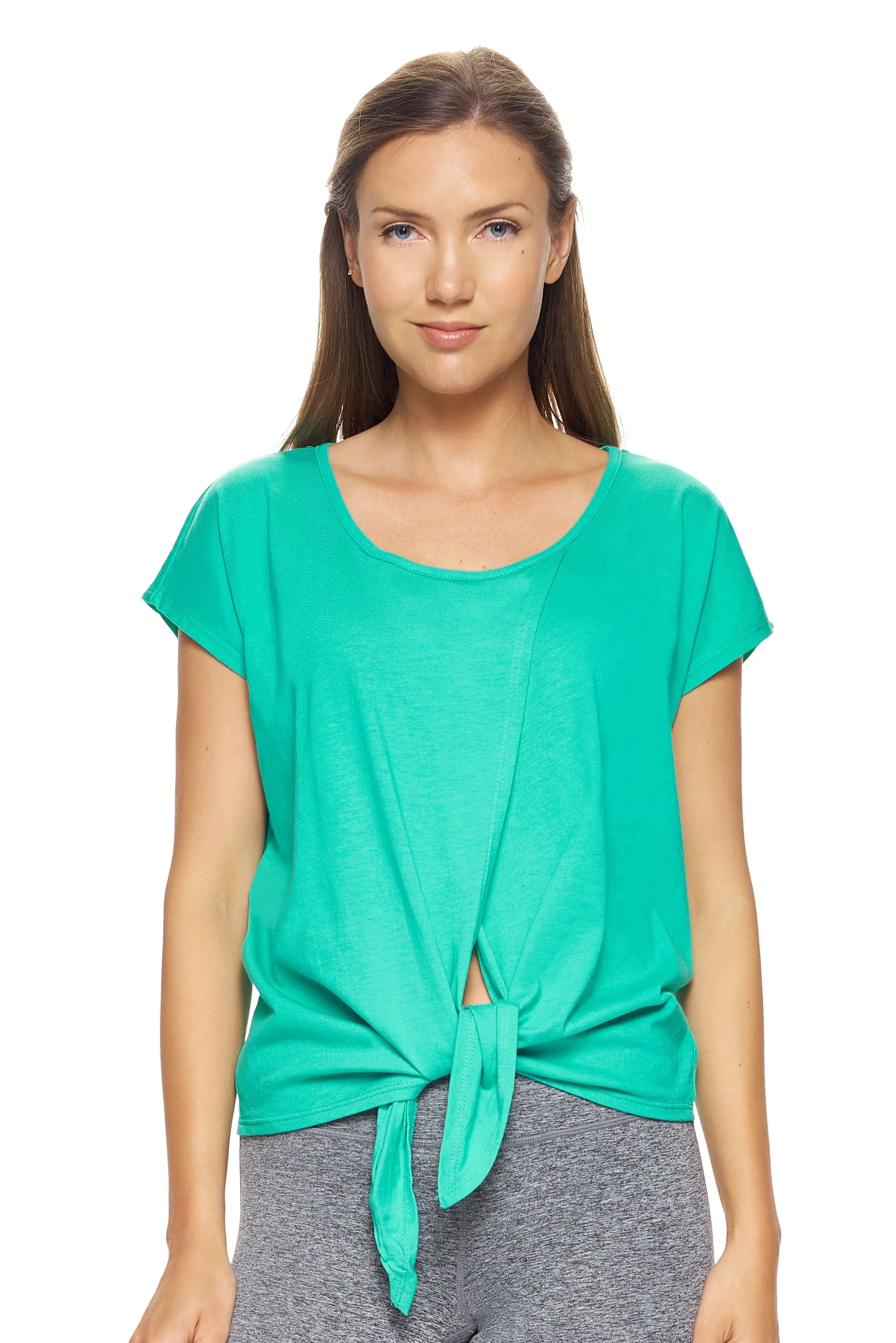 MC273 MoCA™ Split Front Tie Tee