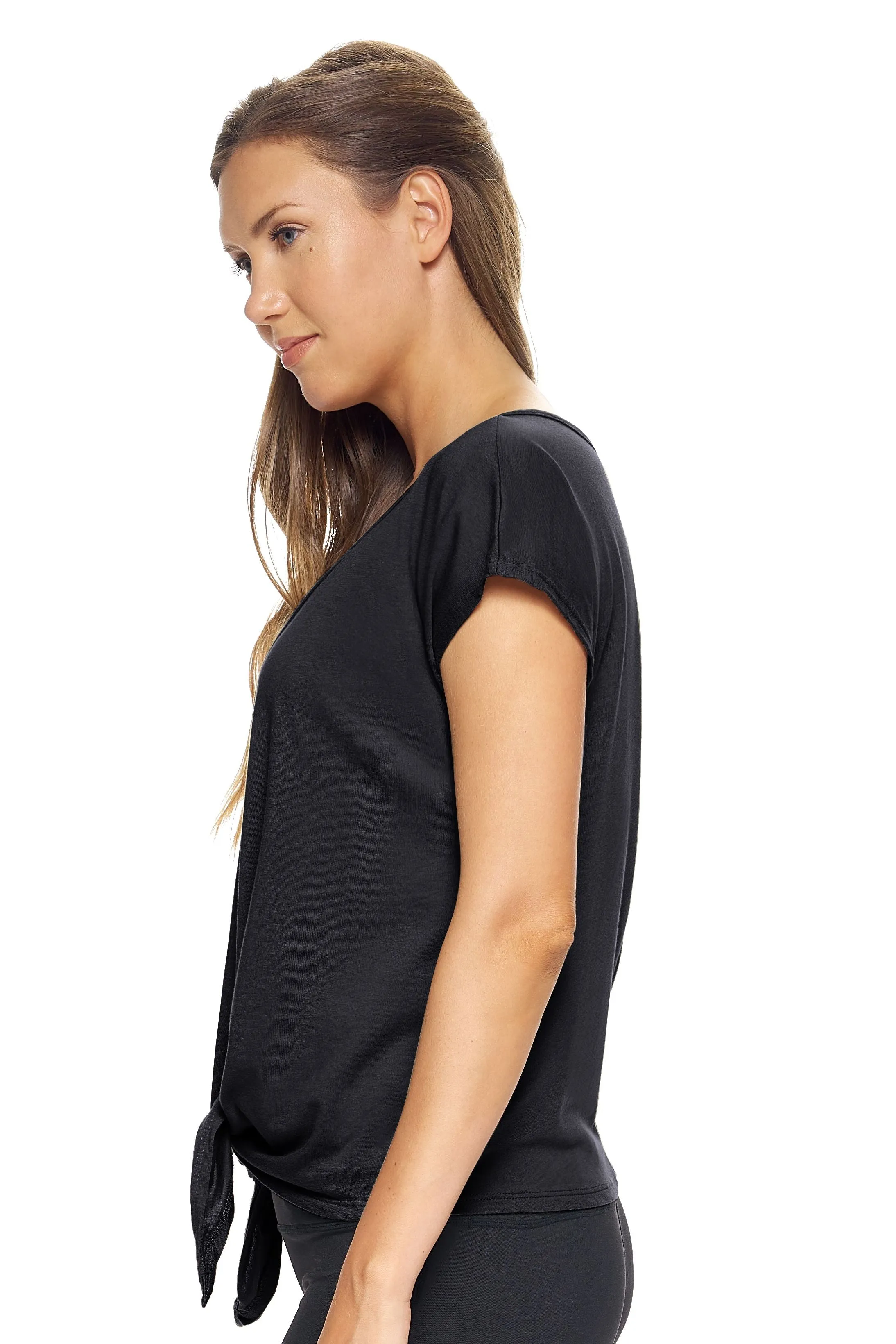 MC273 MoCA™ Split Front Tie Tee