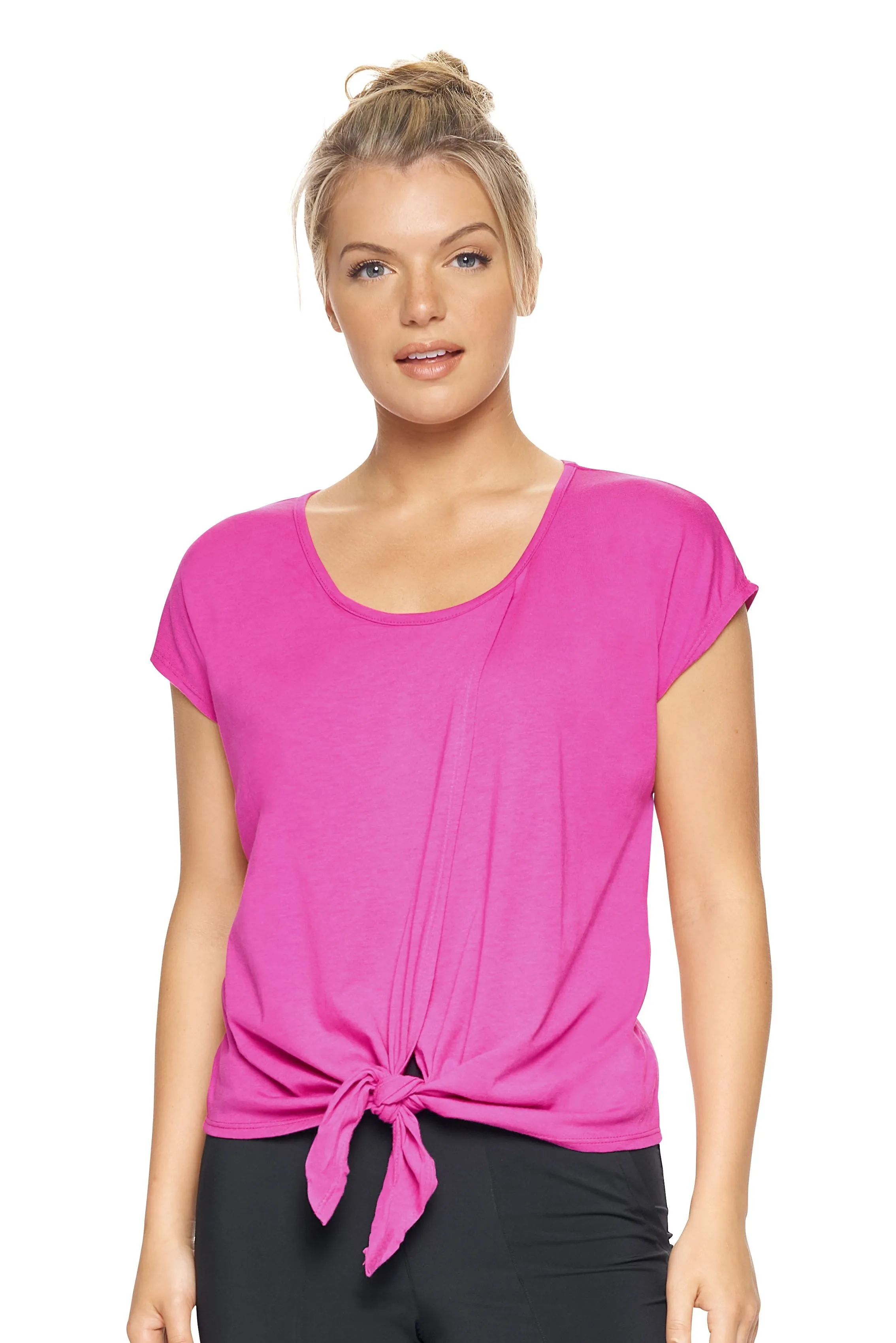 MC273 MoCA™ Split Front Tie Tee