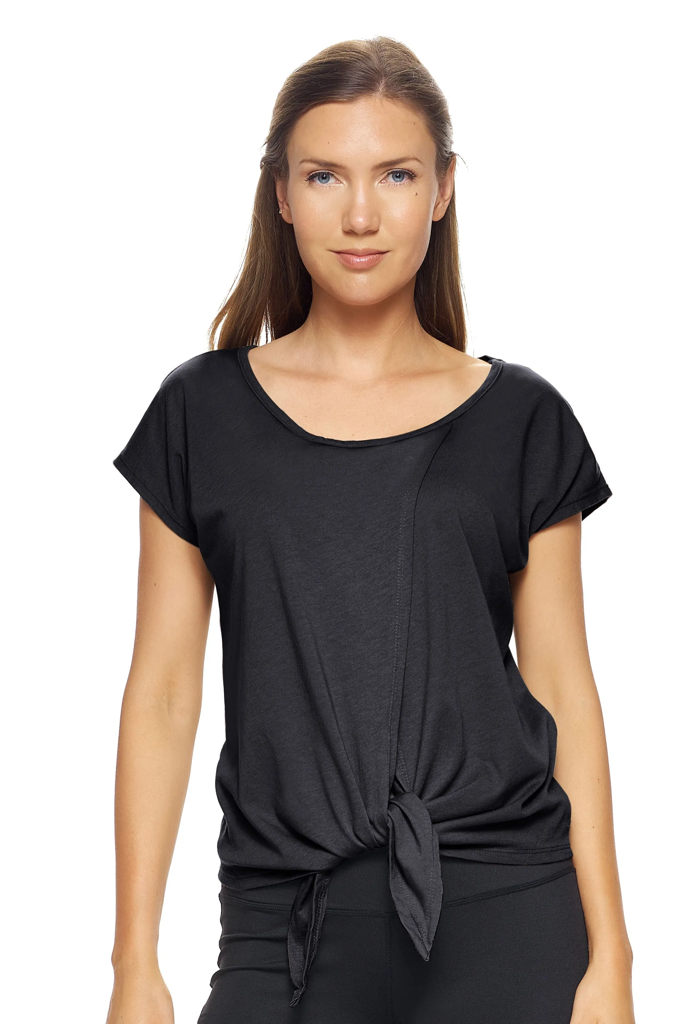 MC273 MoCA™ Split Front Tie Tee