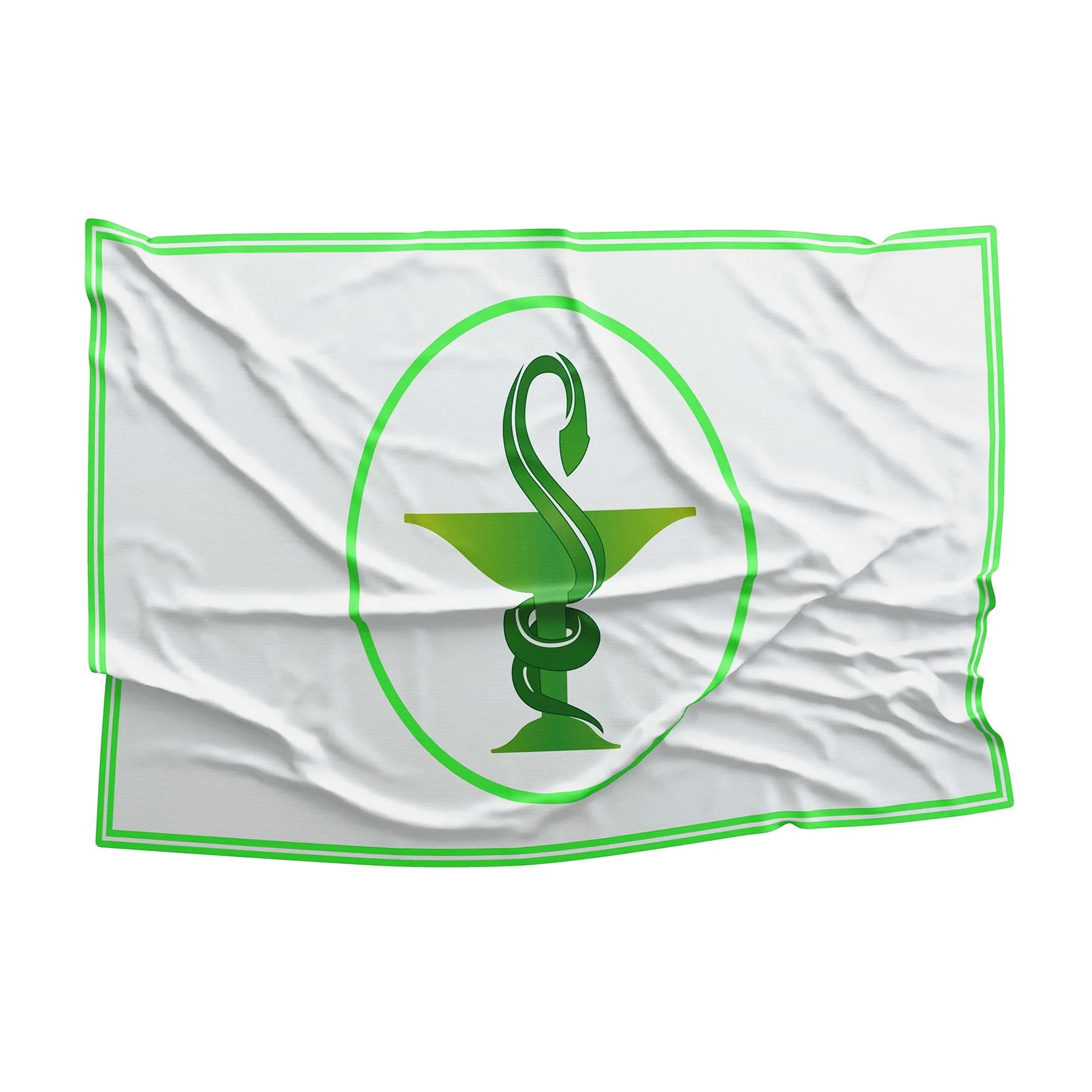 Medical Sign Pharmacy Logo Rod of Asclepius Caduceus Flag Banner