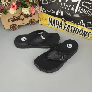 Men Black Slippers