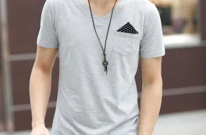 Men's Casual Pocket Decoration T-Shirt