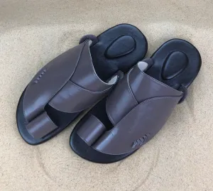 Mens Grey Vegan Leather Sandals ~ SandCruisers ~ Traditional Arabian Sandals ~ Great for Outdoors, Beaches, Parks, Lakes, Pools & Parties!