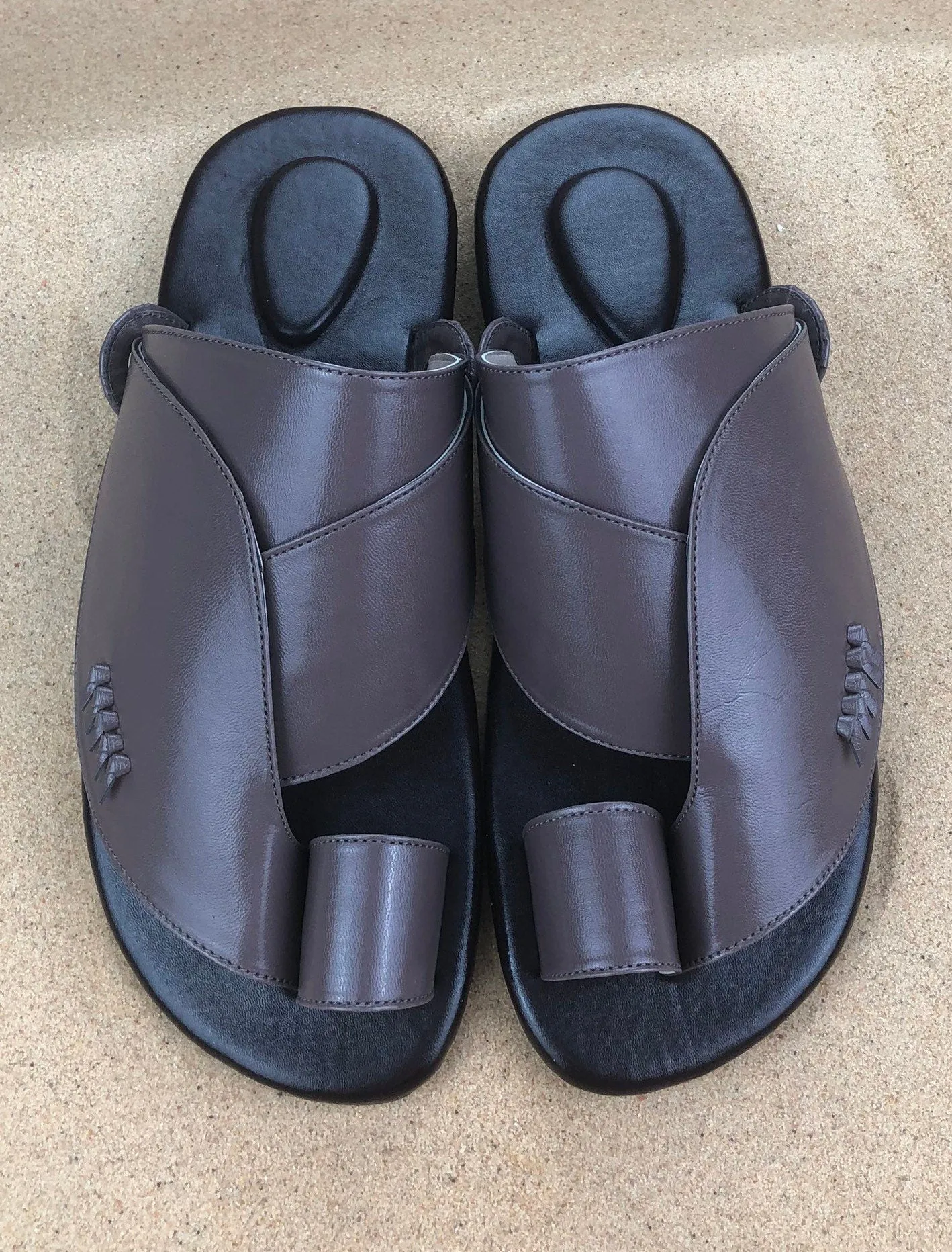 Mens Grey Vegan Leather Sandals ~ SandCruisers ~ Traditional Arabian Sandals ~ Great for Outdoors, Beaches, Parks, Lakes, Pools & Parties!