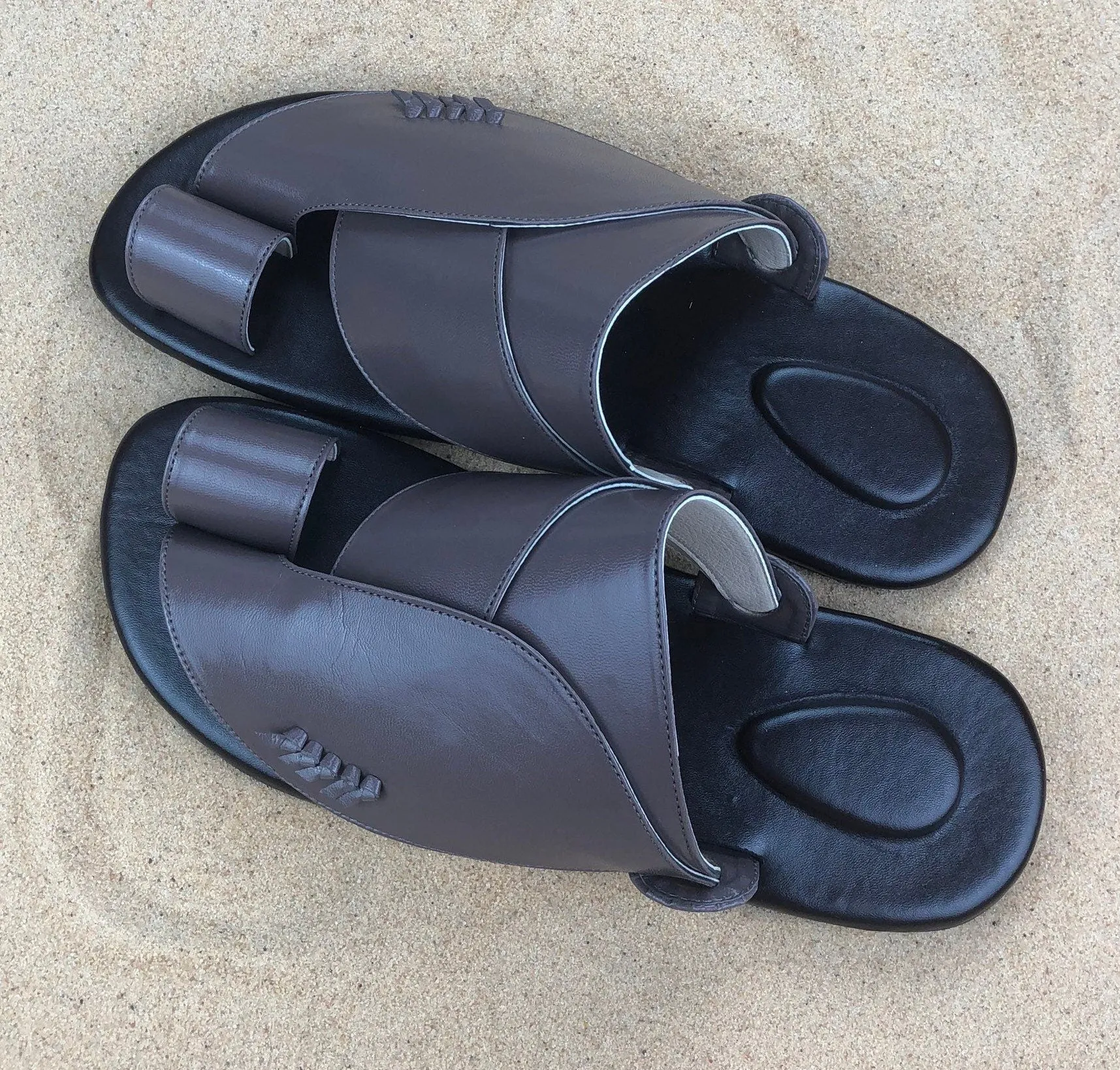 Mens Grey Vegan Leather Sandals ~ SandCruisers ~ Traditional Arabian Sandals ~ Great for Outdoors, Beaches, Parks, Lakes, Pools & Parties!