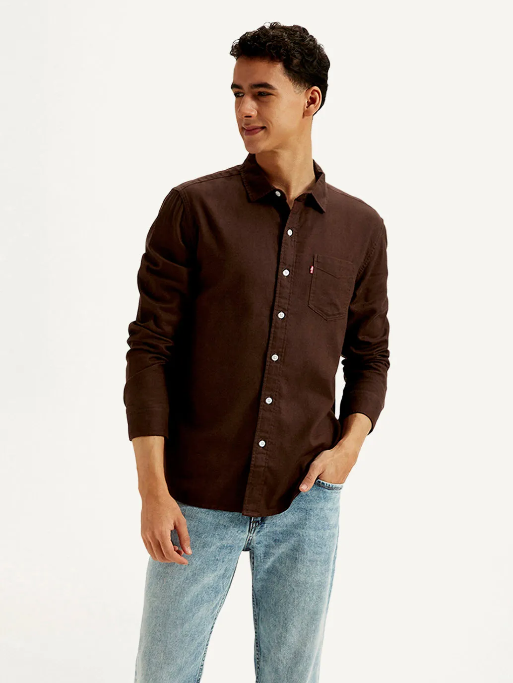 Men's Solid Slim Fit Oxford Shirt