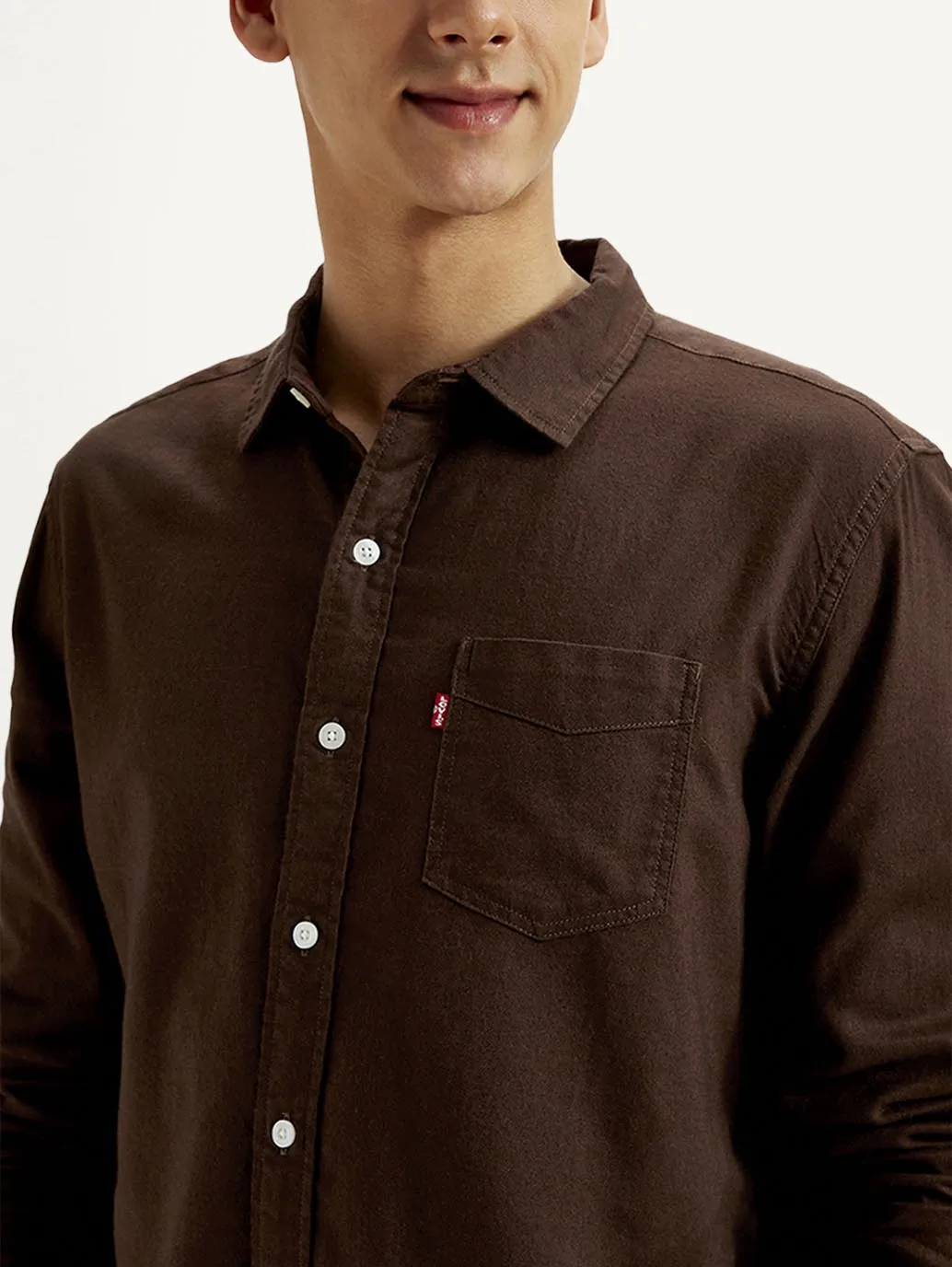 Men's Solid Slim Fit Oxford Shirt