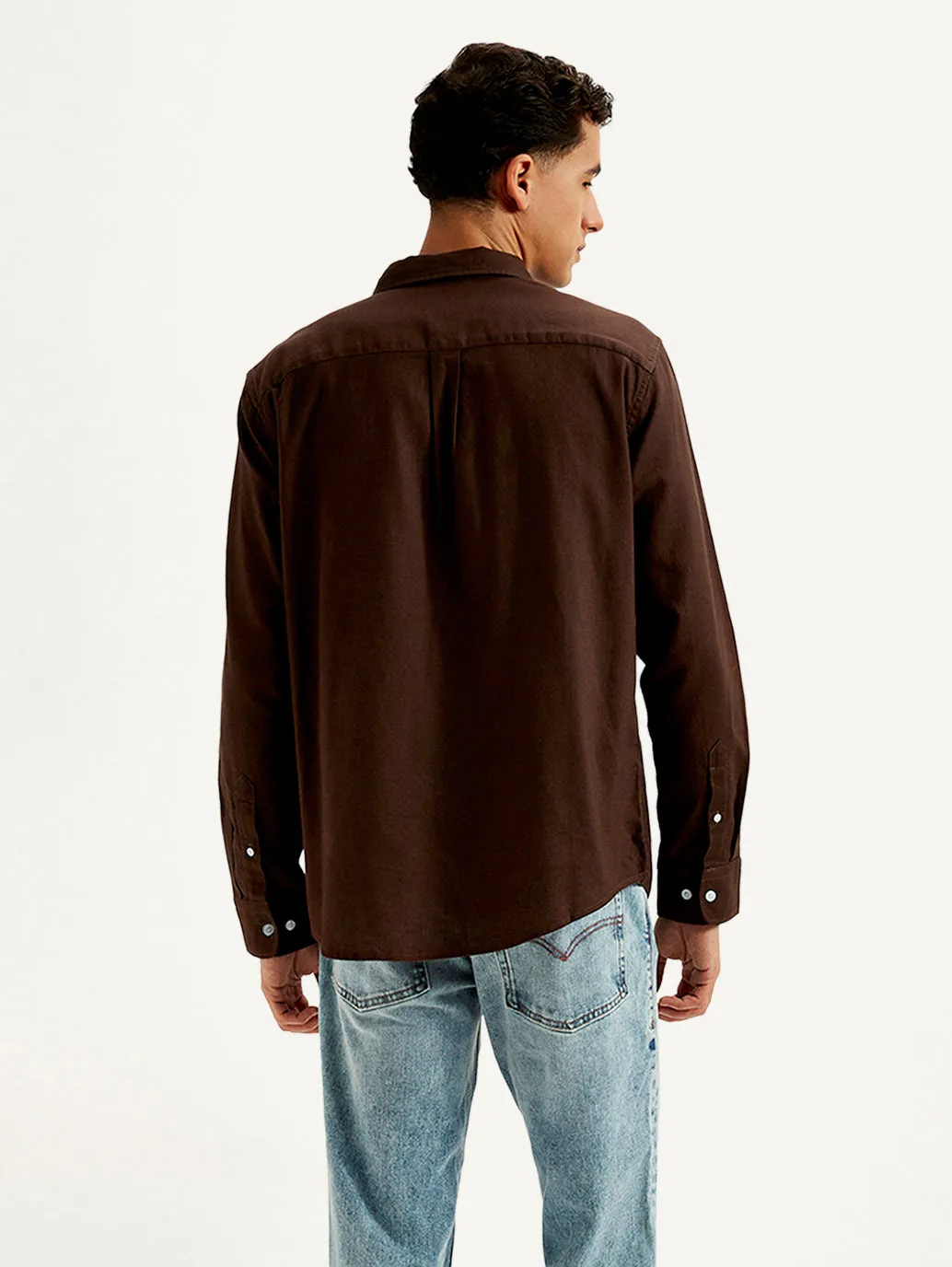 Men's Solid Slim Fit Oxford Shirt