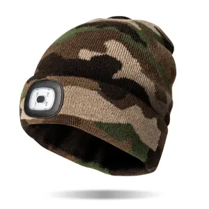 Nightscope USB Rechargeable LED Beanie - Woodland