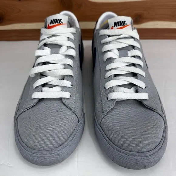Nike ID Blazer Women's Low Sneakers Gray/Navy‎ with logo GO HR size 10