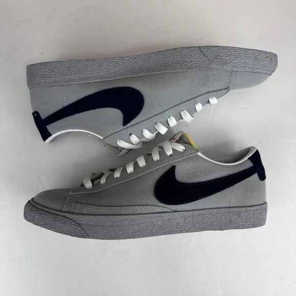 Nike ID Blazer Women's Low Sneakers Gray/Navy‎ with logo GO HR size 10