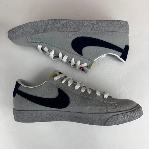 Nike ID Blazer Women's Low Sneakers Gray/Navy‎ with logo GO HR size 10