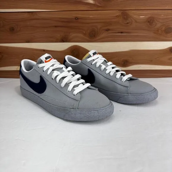 Nike ID Blazer Women's Low Sneakers Gray/Navy‎ with logo GO HR size 10