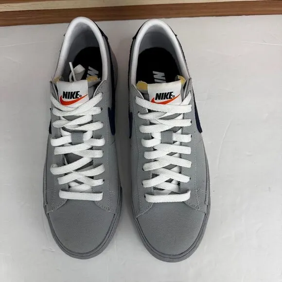 Nike ID Blazer Women's Low Sneakers Gray/Navy‎ with logo GO HR size 10