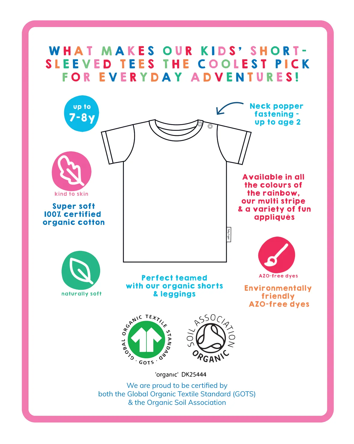 Organic Animal Train Applique T-Shirt