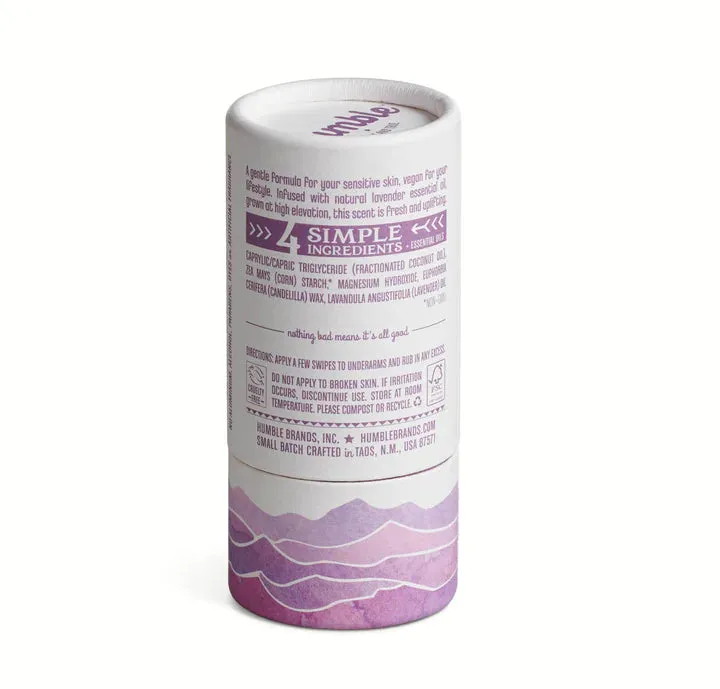 Plastic Free Natural Deoderant Vegan Mountain Lavender