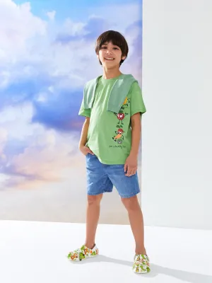 Printed Perforated Boys Sandals