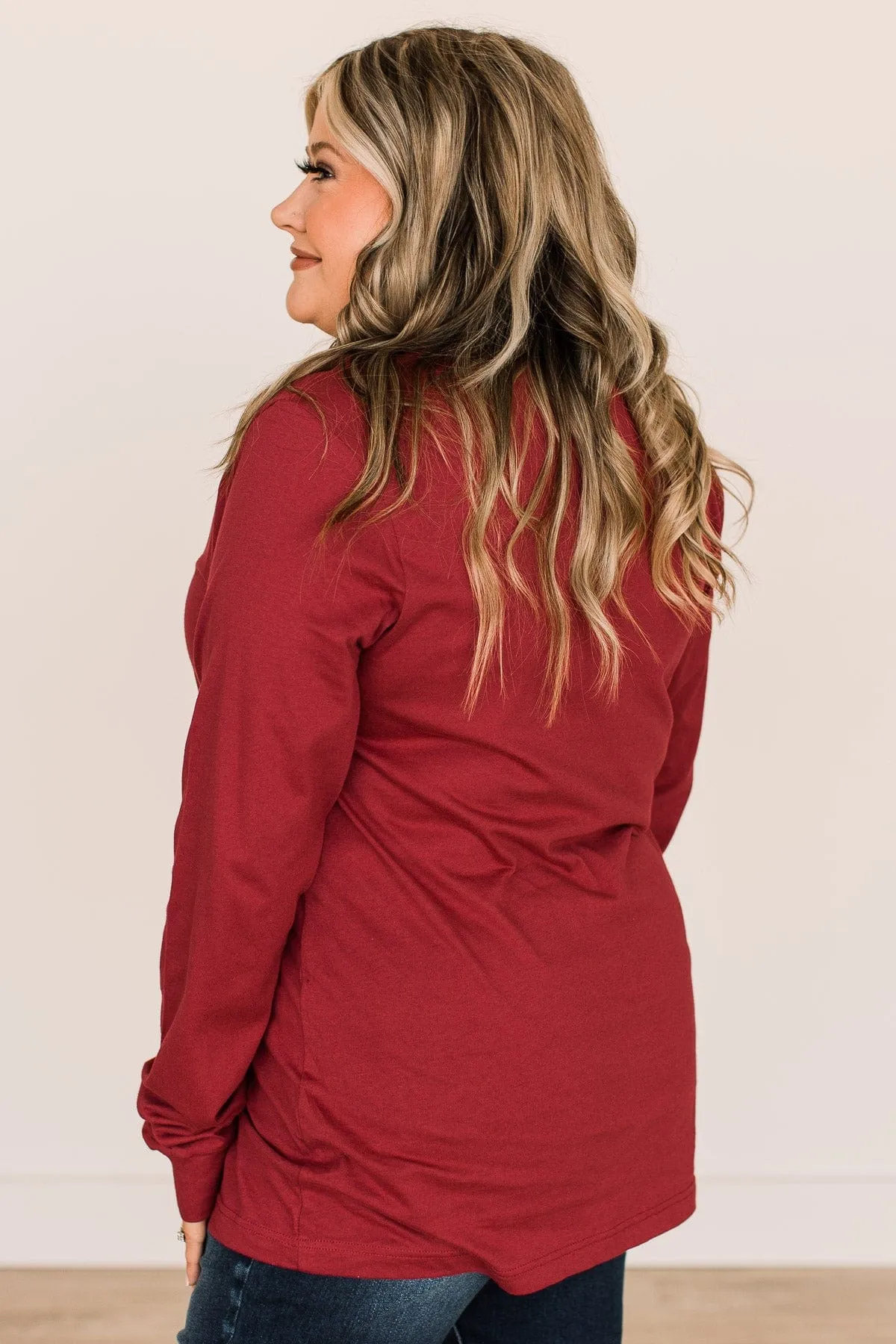 "Comfy & Cozy" Graphic Tee- Cardinal Red