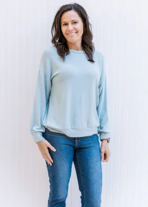 QX Softly Sing Blue Sweater