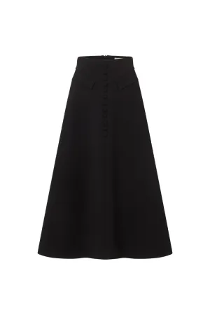 Rae Jersey A Line Skirt - Dark Navy